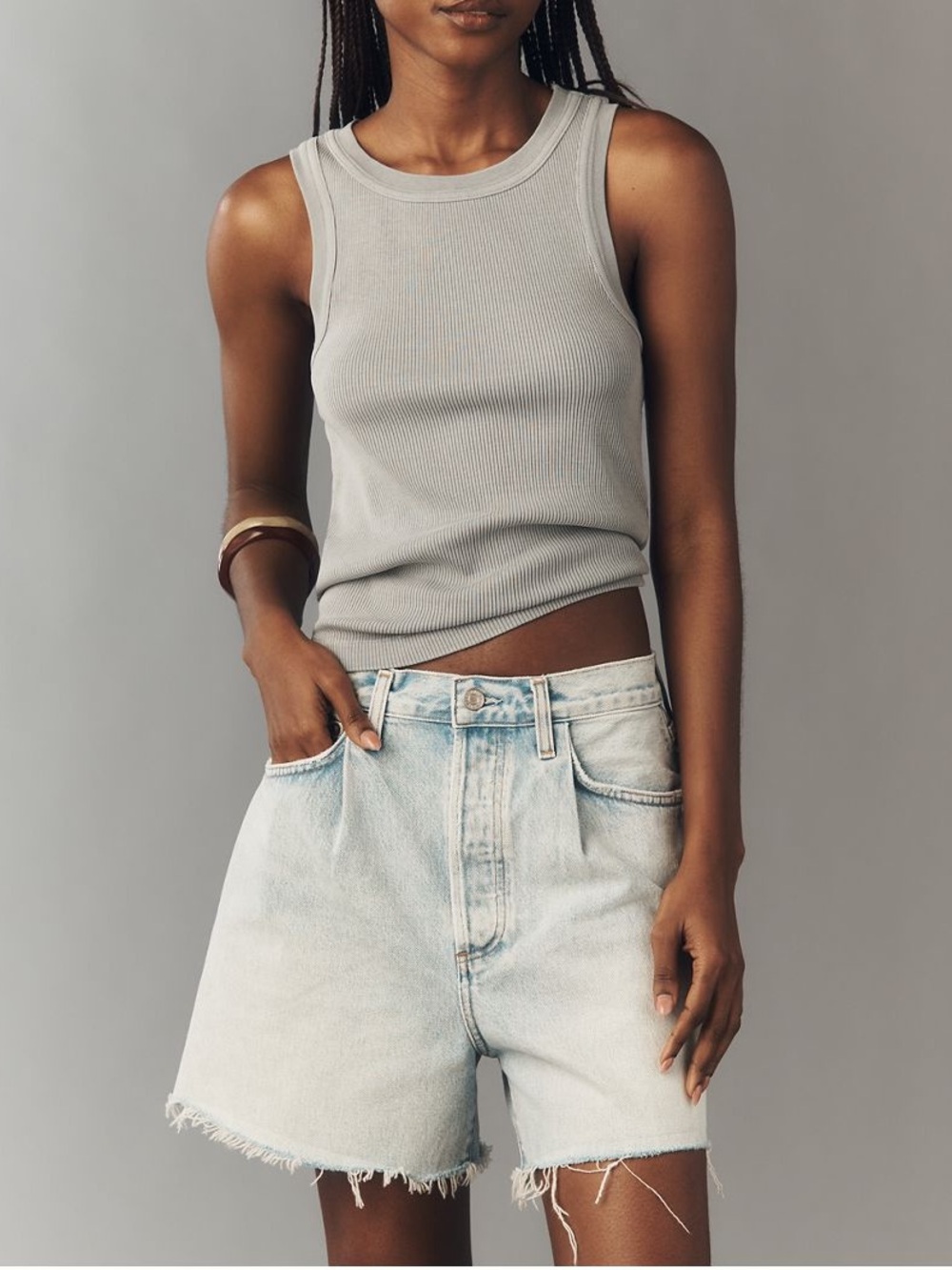 Agolde rhoda pleated a-line Short